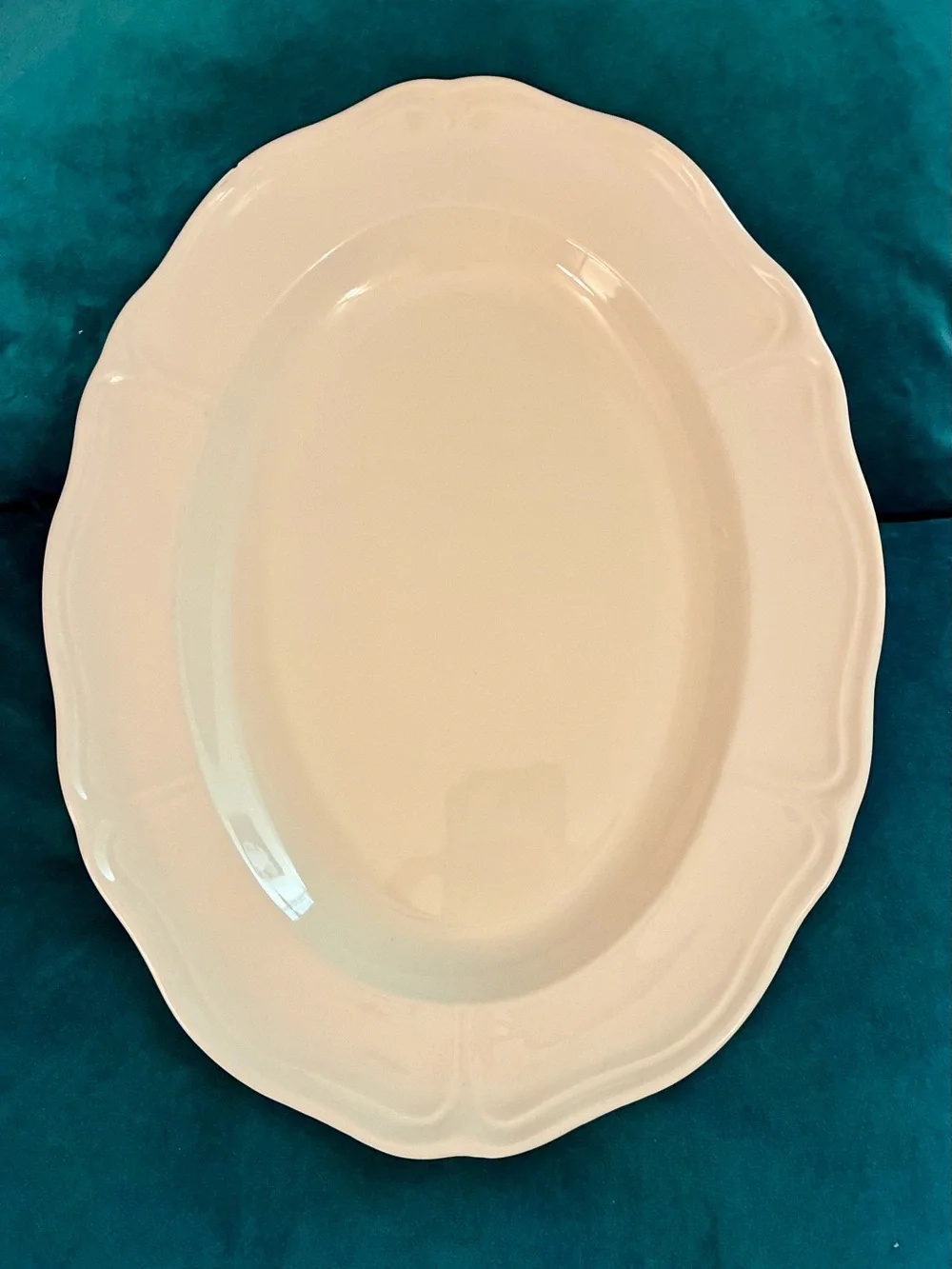 Wedgwood Queens Shape Plain Cream Oval Serving Platter